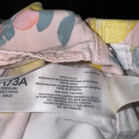 OshKosh Lemon Overalls Denim Shortalls Overalls Romper Toddler Girl 3T - Picture 9 of 10